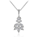 Naszyjnik z cyrkoniami bridal srebrny