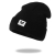 Czapka zimowa beanie Kot Kotek czarna, czapka, czapeczka, zimowa czapka, nakrycie głowy, zima, jesień, jesienna stylizacja, włóczka akrylowa, ciepła czapka, czarna czapka, czapka z kotem, kot, kotek,