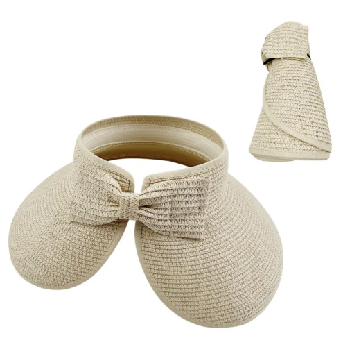 kapelusz przeciwsłoneczny,  daszek zwijany, kapelusz na lato, kapelusz słomiany, zwijany daszek, kapelusz do torebki, podręczy kapelusz na wakacje