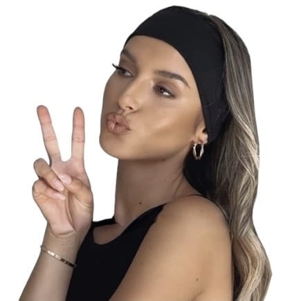 opaska elastyczna czarna, opaska na włosy, opaska do treningu, opaska fitness, opaska do ćwiczeń, wygodna opaska, opaska uniwersalna