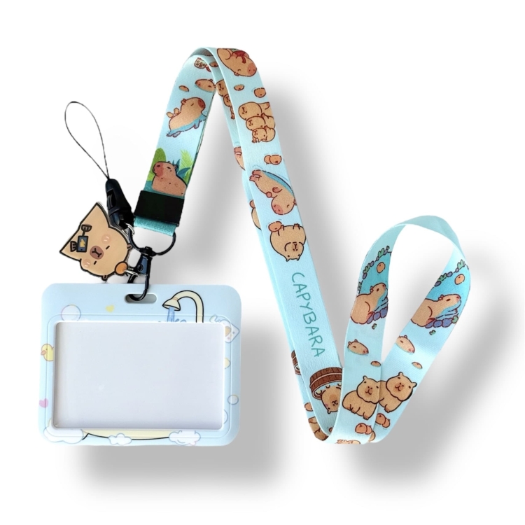 etui na dokumenty identyfikator ze zwierzątkiem kapibara capibara capi