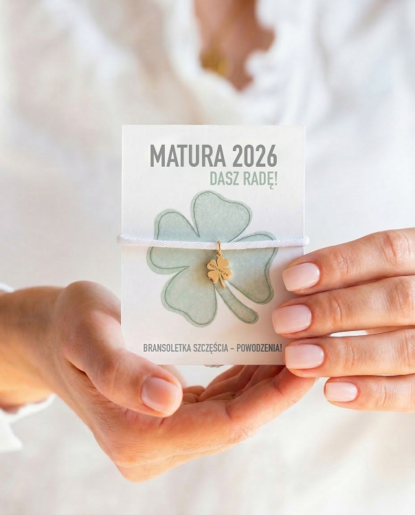 BRANSOLETKA dla maturzysty matura 2026 na szczęście złota koniczynka.jpg