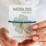 Bransoletka z grawerem dla maturzysty matura 2026 - dasz radę, powodzenia z kartką, morska - złota