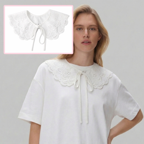 kołnierzyk ażurowy biały, kołnierzyk odpinany, kołnierzyk damski, kołnierzyk ozdobny, kołnierzyk z falbanką, kołnierzyk wiązany, kołnierzyk do sukienki, kołnierzyk do swetra, kołnierzyk do bluzki, modny kołnierzyk damski, kołnierzyk dekoracyjny,