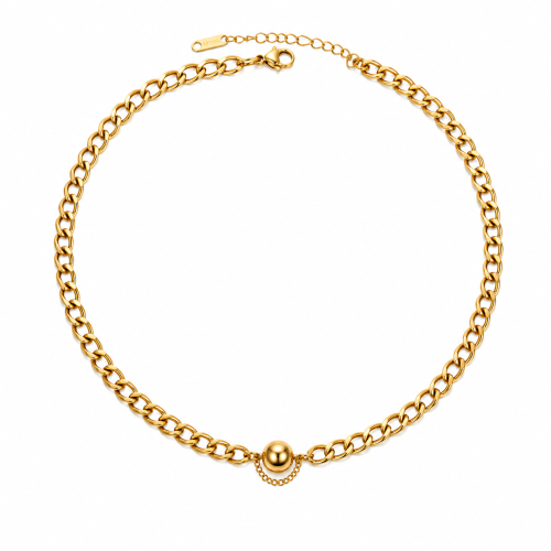 naszyjnik złoty pancerka, naszyjnik z kulką, naszyjnik złoty łańcuszek, złoty choker, naszyjnik obroża
