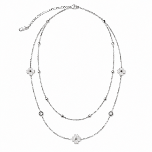 naszyjnik srebrny celebrytka, naszyjnik srebrny minimalistyczny, naszyjnik z kwiatuszkami, naszyjnik choker stalowy srebrny, naszyjnik na imprezę, naszyjnik podwójny, naszyjnik elegancki, naszyjnik choker, naszyjnik ślubny, naszyjnik na wesele, delikatny