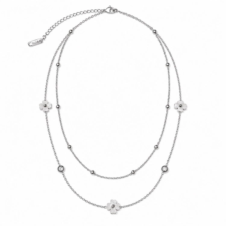 naszyjnik srebrny celebrytka, naszyjnik srebrny minimalistyczny, naszyjnik z kwiatuszkami, naszyjnik choker stalowy srebrny, naszyjnik na imprezę, naszyjnik podwójny, naszyjnik elegancki, naszyjnik choker, naszyjnik ślubny, naszyjnik na wesele, delikatny
