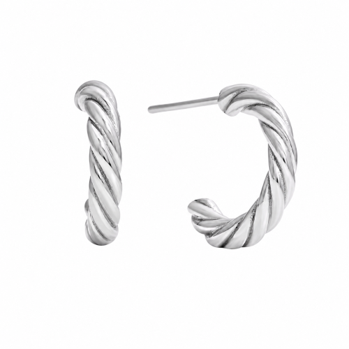 Kolczyki sztyfty, kolczyki srebrne, kolczyki skręcane, kolczyki koła, kolczyki twist srebrne stalowe, kolczyki stal chirurgiczna, kolczyki plecione, kolczyki spirale, modne kolczyki srebrne