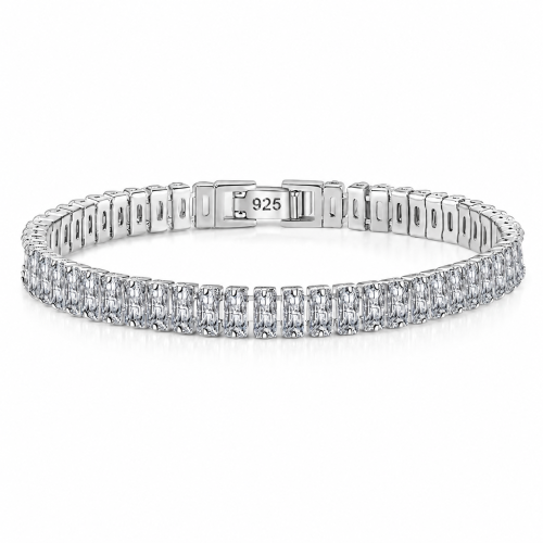 bransoletka stalowa, bransoletka srebrna, bransoletka cyrkonie, bransoletka z kryształkami, kryształki, elegancka, klasyczna, bransoletka dla niej,  bransoletka ślubna, bransoletka elegancka, na wesele