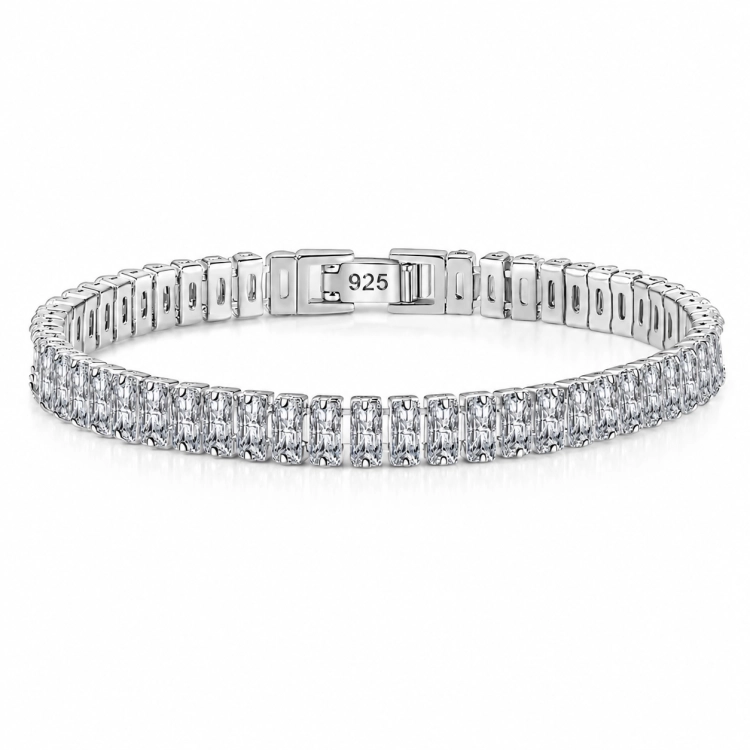 bransoletka stalowa, bransoletka srebrna, bransoletka cyrkonie, bransoletka z kryształkami, kryształki, elegancka, klasyczna, bransoletka dla niej,  bransoletka ślubna, bransoletka elegancka, na wesele