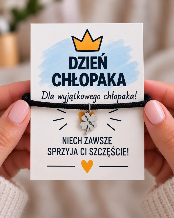 Bransoletka z grawerem na dzień chłopaka - Grawer THE BEST!