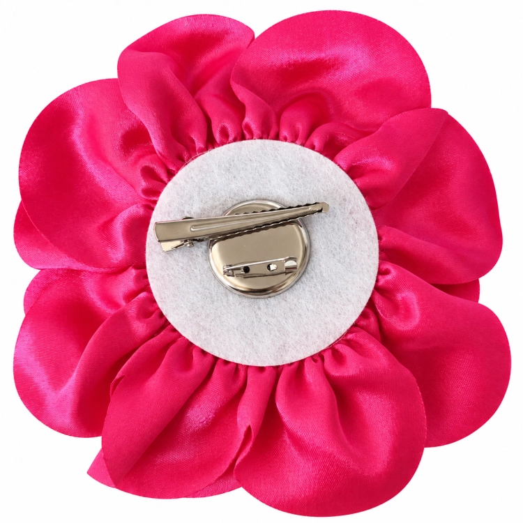 broszka kwiat, broszka duży kwiat, broszka różowa, ozdoba do sukienki, kwiat do sukienki, kwiat na karnawał, broszka różowa do sukienki eleganckiej, do sukienki wieczorowej, broszka satynowy kwiat do żakietu, róża do sukienki, ozdobna róża do kapelusza